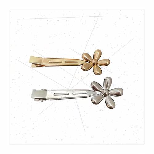 Broken hair clip metal flower side clip female ehead whout t - 图3