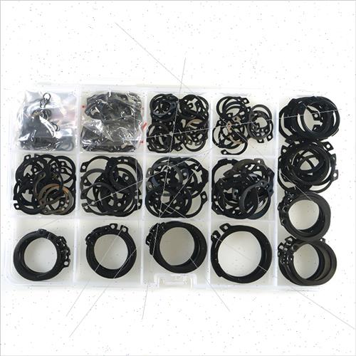 300PCS Shaft Retaining Ring OUTSIDE CARD 65 Manganese Black - 图0