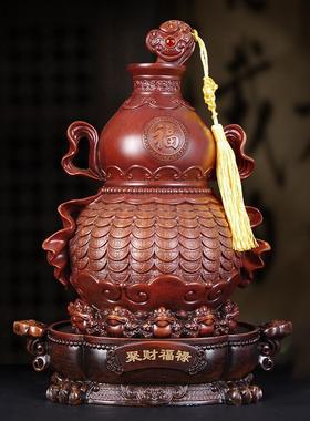 招财福禄存钱罐葫芦摆件添福纳财聚财福禄中式家居玄关床头装饰品