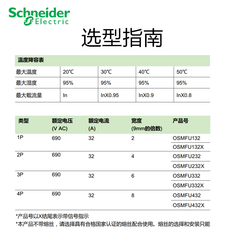 施耐德熔断器座 保险丝座OSMFU132 OSMFU132X 1P2P3 32A带指示灯 - 图2