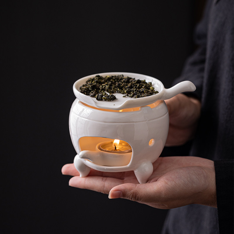 陶瓷烤茶炉日式家用暖茶蜡烛加热茶叶提香器焙茶醒茶器烘茶炒茶器,淘宝优惠券,粉丝福利购,淘宝优惠卷