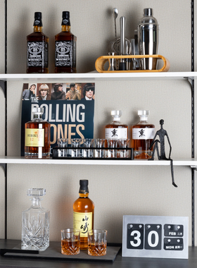 样板房厨餐边柜酒层架日式