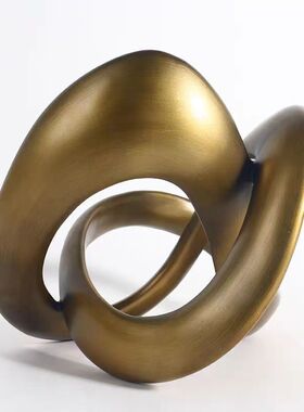 可定制现代轻奢金色树脂工艺品