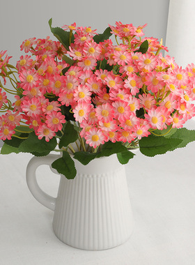 小清新家居摆件仿真假花雏菊花束 影楼拍摄道具仿真花迷你洋甘菊