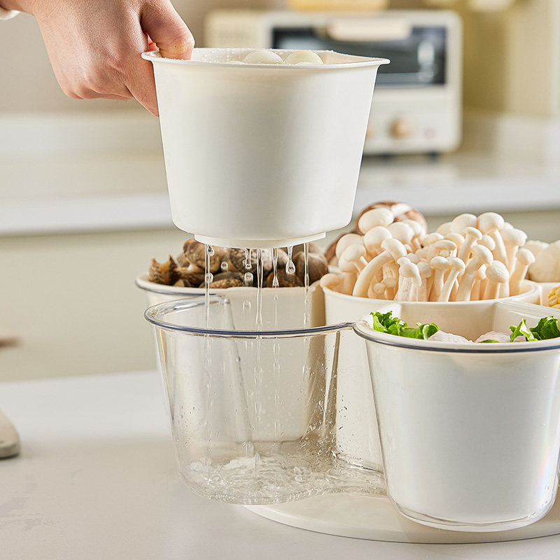 火锅配菜盘家用可旋转蔬菜篮置物架收纳筐厨房九宫格分格拼盘零食,淘宝优惠券,粉丝福利购,淘宝优惠卷