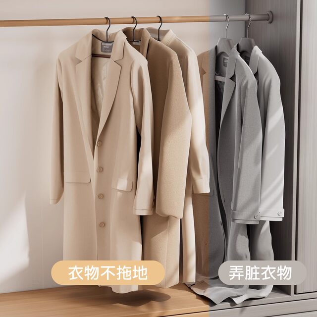 Short neck beech wood clothes hanger for home use anti-slip clothes hanger