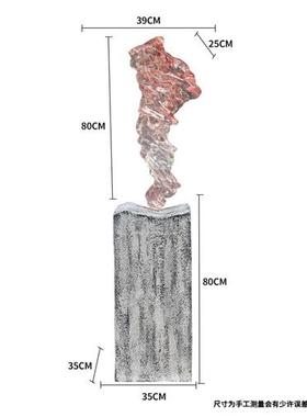 高档轻奢透明树脂软装置饰品雕塑客厅电视柜大型落地抽象卷形摆件