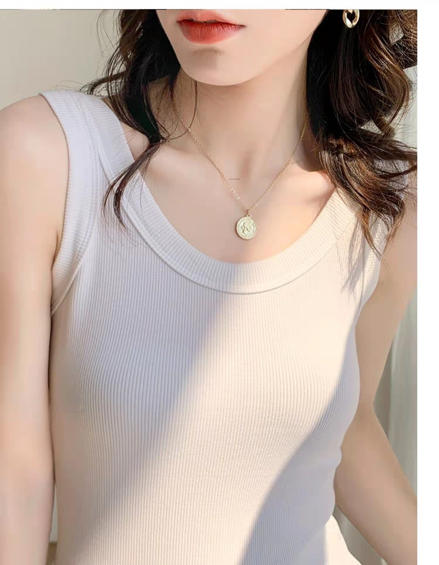 【2件装】螺纹纯棉吊带背心