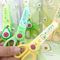 Cartoon Bull Oil Fruits Children Scissors High Face Value Students Handmade Scissors Cute Culometer Silicone Stainless Steel Scissors Secondary Meta-ins Cartoon Perimeter Motif School Season Prizes Recommended use