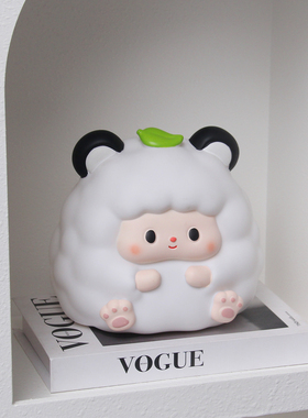 可爱小羊桌面存钱罐摆件只进不出客厅儿童房装饰品男女童生日礼物