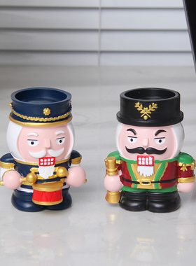 胡桃夹子潮玩盲盒皇家士兵香薰摆台欧式桌面烛台摆件装饰品