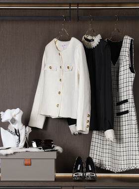 样板房衣帽间小香风主题装饰品衣柜摆件女连衣裙收纳箱包包高跟鞋