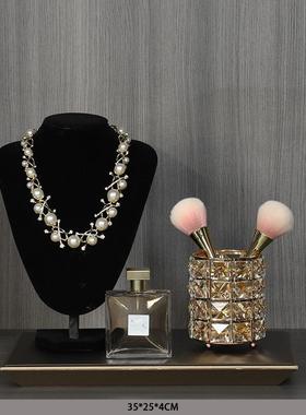 全屋定制展厅衣帽间软装饰品摆件设计师样板间衣柜鞋子包包收纳盒