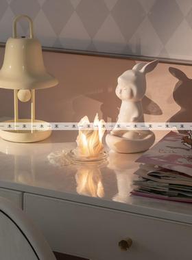 现代样板间儿童房女孩房创意香薰蜡烛毛绒玩具公仔玩偶摆件组合