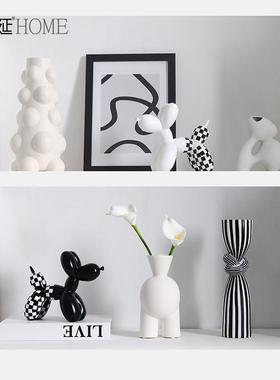 轻奢简约抽象艺术家居酒柜装饰品摆件客厅玄关电视柜软装工艺摆设