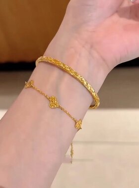 A.DHepburn沙金不掉色手镯轻奢女
