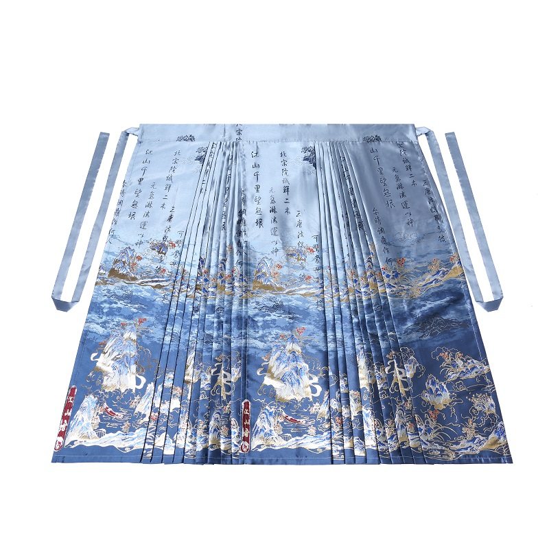 星河汉歌江山雪国风蓝色马面裙女新中式冬明制汉服改良日常,淘宝优惠券,粉丝福利购,淘宝优惠卷