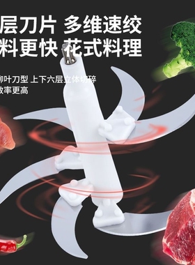 顶圣4升绞肉机升级款家用多功能