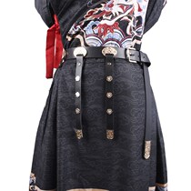 For the Ribbon Belt Leather Belt Leather Belt Leather Belt Leather Belt Leather Belt 9 Bill Button Round Collar Clothes Hanfu Flying Fish Belt Accessories Accessories Everyday Wear Hitch
