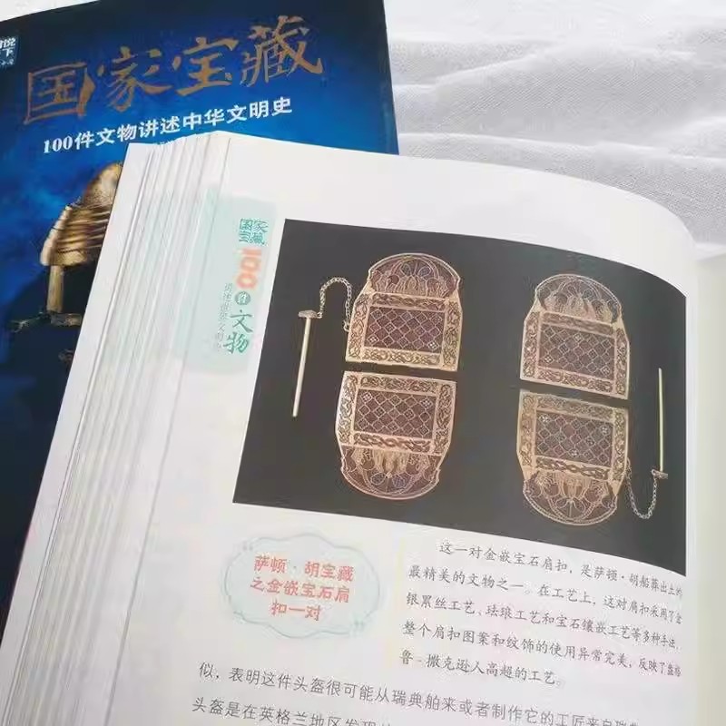 【精装】图说天下文化中国国家宝藏 中华文明史+世界文明史两册100件文物讲述中华文明史世界文明史中国通史世界历史书籍正版
