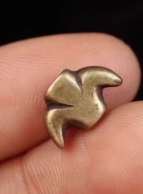 藏式白铜大鹏鸟藏族手工古朴文玩背云配件手串饰品diy天铁配饰