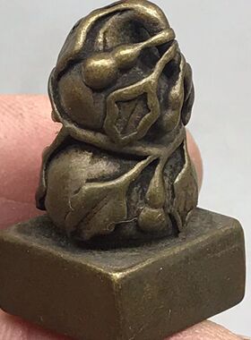 复古葫芦老铜印章篆刻传世包浆仿古铜章闲章文玩收藏传统小摆件