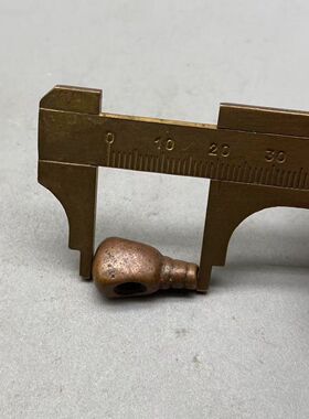 藏式手工复古工艺紫金利马铜佛珠三通配饰文玩菩提铜托甲佛头配件