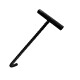 Open the manhole cover hook to tap water sewage worker T-shaped iron hook unloading cargo pull basket hook manhole cover hook tool