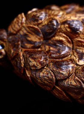 【松果】柬埔寨沉香雕刻手把件沉香吊坠挂件老料男女款手把件