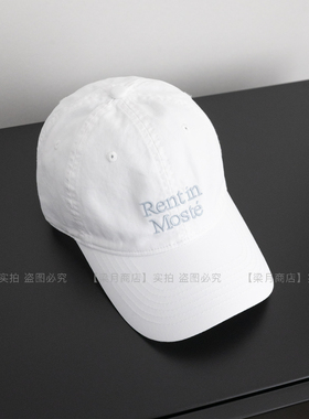 [梁月商店]韩系白色软顶棒球帽