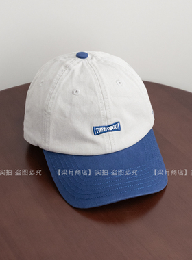 [梁月商店]清新白蓝撞色棒球帽