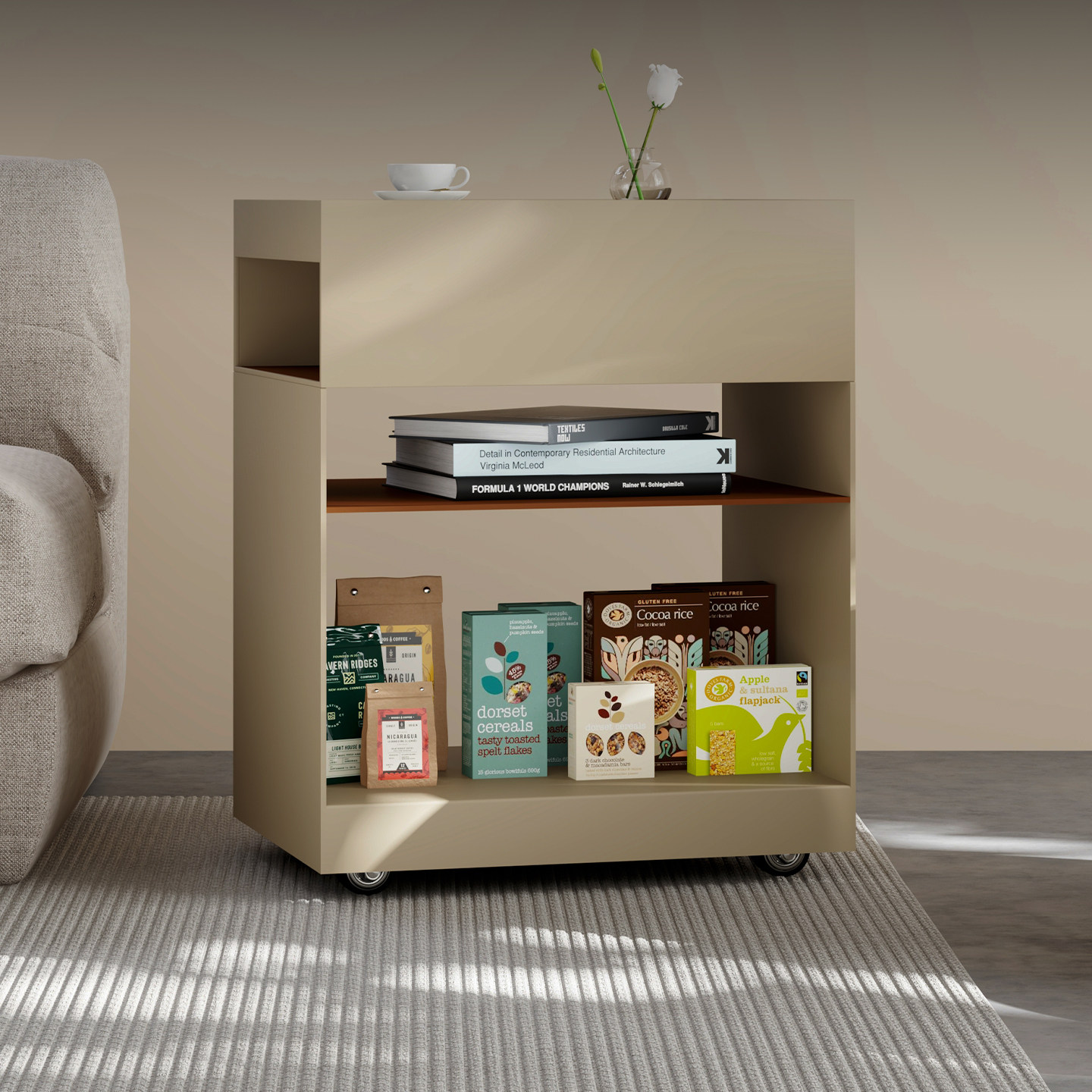 意式轻奢移动沙发边几推车客厅家用多层储物收纳柜带轮小户型茶几,淘宝优惠券,粉丝福利购,淘宝优惠卷