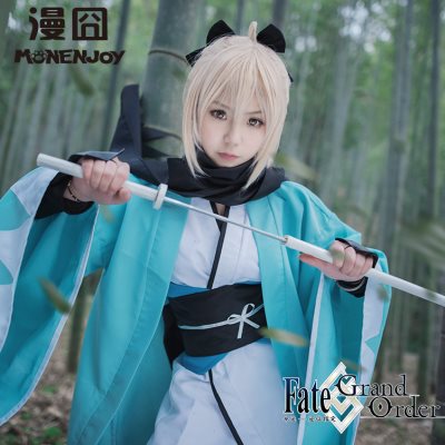 【漫囧】Fate/Grand Order冲田总司FGO樱saber cos假发现货-图0