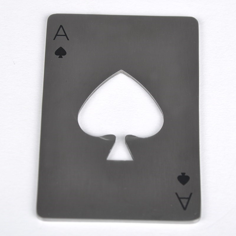 2015 hot new Poker Spades A Bottle Openers Stainless Steel B - 图0