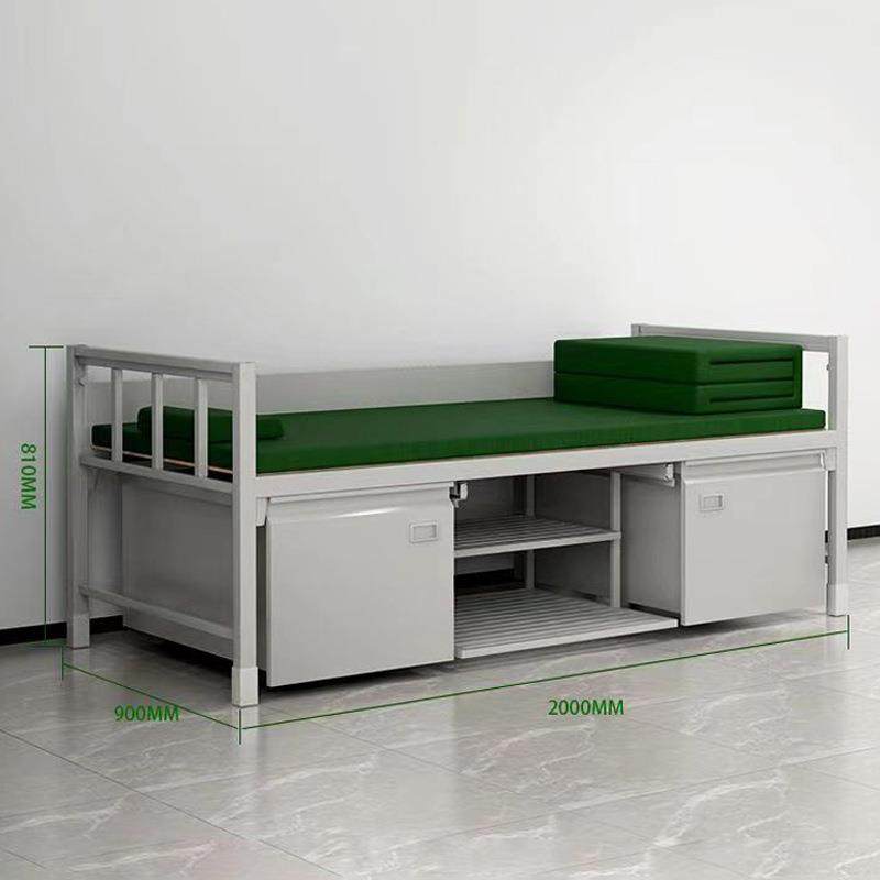 制式子营具铁艺双层床上带床下柜宿舍单人床高低床内务柜架床下铺,淘宝优惠券,粉丝福利购,淘宝优惠卷