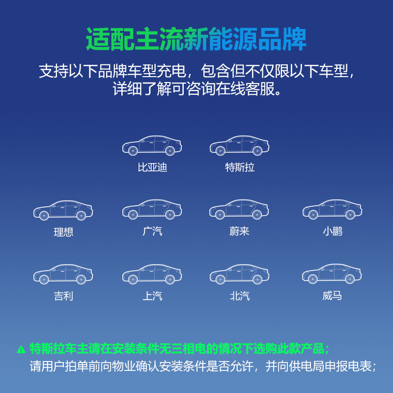 公牛特斯拉充电桩家用model3y新能源电动汽车通用充电枪7/11/21kw - 图2