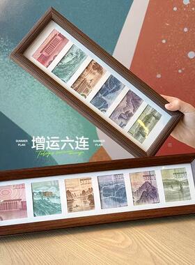 【下单立减50】六行相框摆台画框客厅摆件放钱币展示工艺品收藏PX
