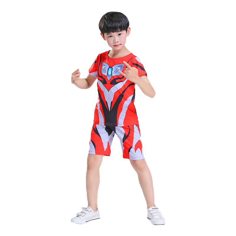 六一儿童节捷德奥特曼演出服男童短袖T恤套装cos超人卡通动漫男孩 - 图3