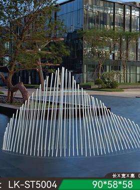 不锈钢假山雕塑酒店景区商场门口园林景观水池水景装饰摆件定制