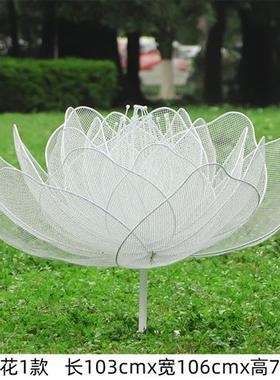 户外小区不锈钢铁艺镂空人物雕塑售楼部云朵抽象摆件公园草坪装饰