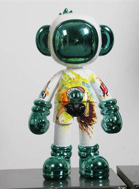 简约现代卡通玻璃钢兔子摆件家居饰品大堂别墅会客厅美陈动物雕塑