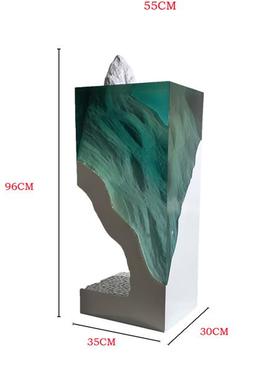 现代酒店会所创意雕塑环氧透明树脂海洋艺术工艺品摆件样板房装饰