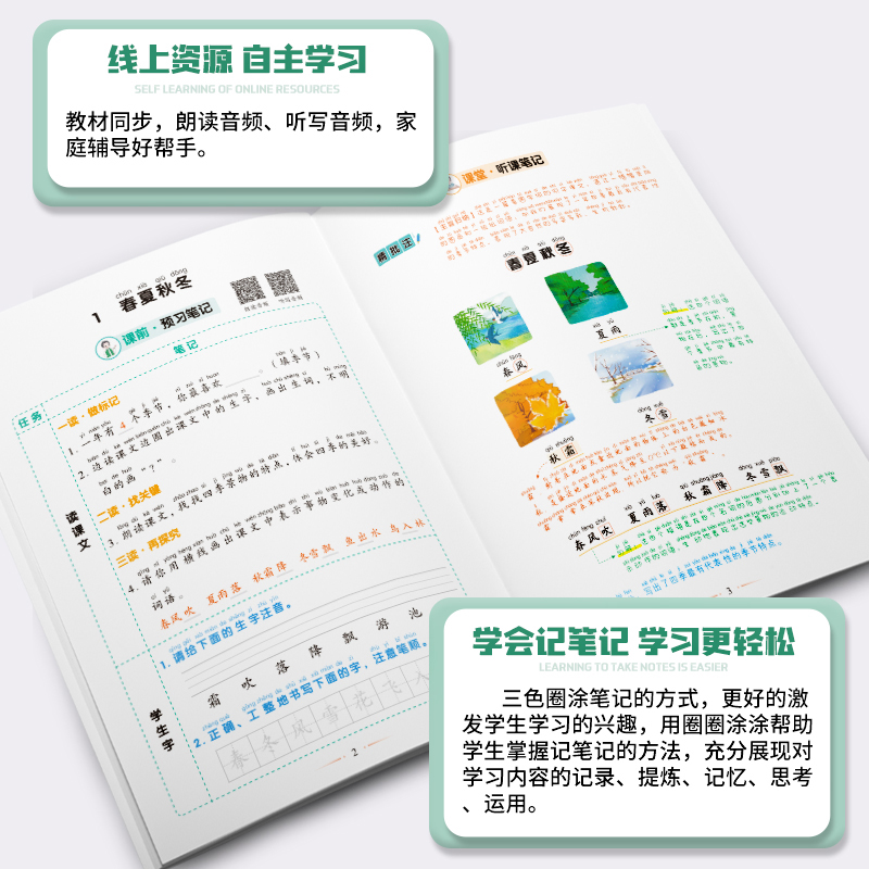 荣恒】2024新黄冈随堂笔记人教版苏教北师大小学学霸课堂笔记一二三四五六年级下册上语文数学英语书教材全解同步讲解黄岗课前预习