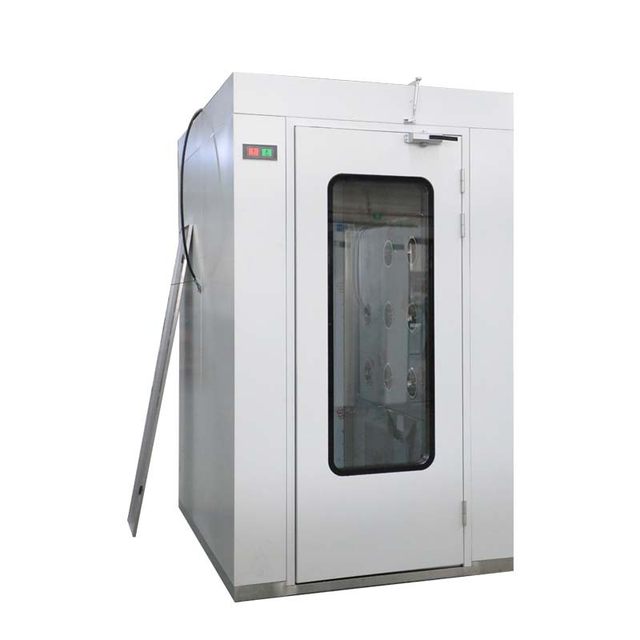 Single-person double hair shower room intelligent induction and dust removal pellets food factory uses steel plate painted air shower room