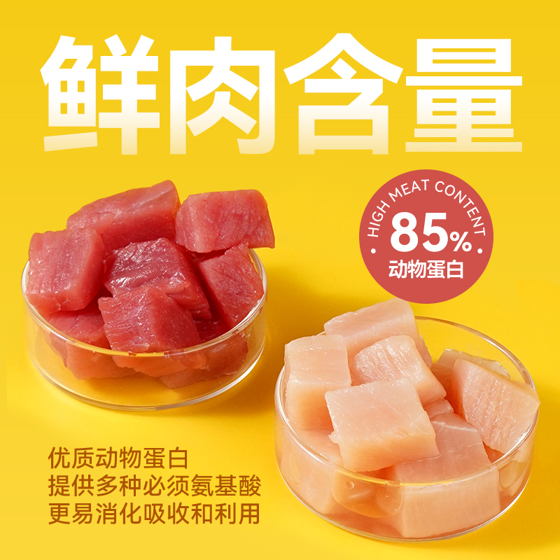 力狼狗零食火腿肠300g*4袋泰迪金毛低盐火腿大型犬补钙宠物香肠-图1