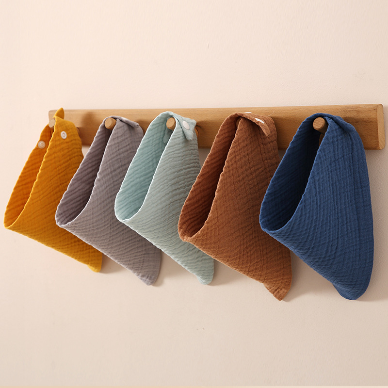 Baby saliva towel newborn four-layer cotton gauze triangle towel