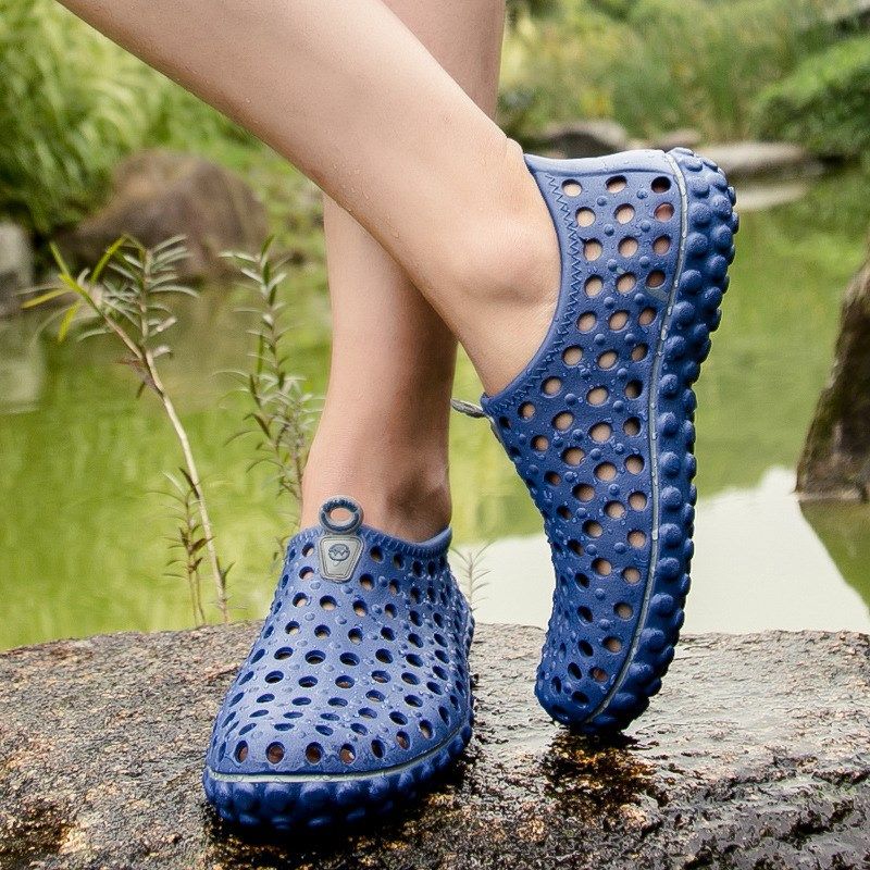 洞洞鞋防滑开车软底男凉鞋沙滩鞋透气驾车镂空懒人包头洞洞拖鞋M,淘宝优惠券,粉丝福利购,淘宝优惠卷