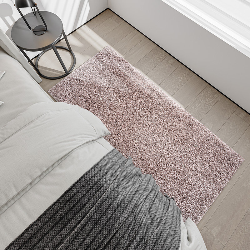 古臻2024新款云朵感床边毯 简约粉色卧室毯超柔少女感加厚飘窗垫,淘宝优惠券,粉丝福利购,淘宝优惠卷