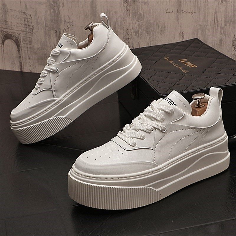 秋季新款男c士鞋子厚底增高鞋百搭韩版松糕鞋潮男小白鞋透气休闲,淘宝优惠券,粉丝福利购,淘宝优惠卷