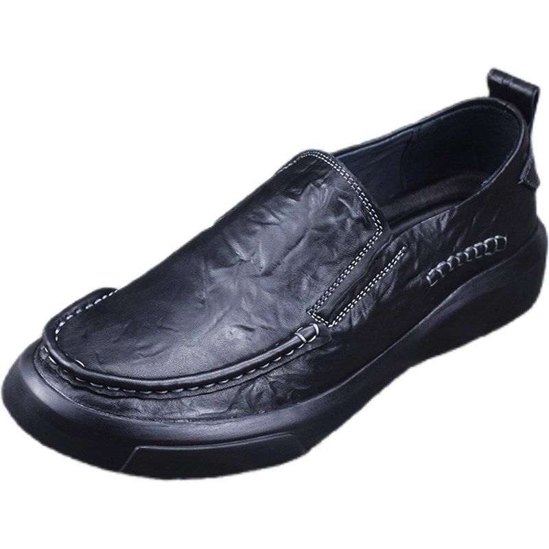 外贸头层牛皮男鞋新品男士真皮商务休闲皮鞋百搭套脚软底软面鞋子,淘宝优惠券,粉丝福利购,淘宝优惠卷